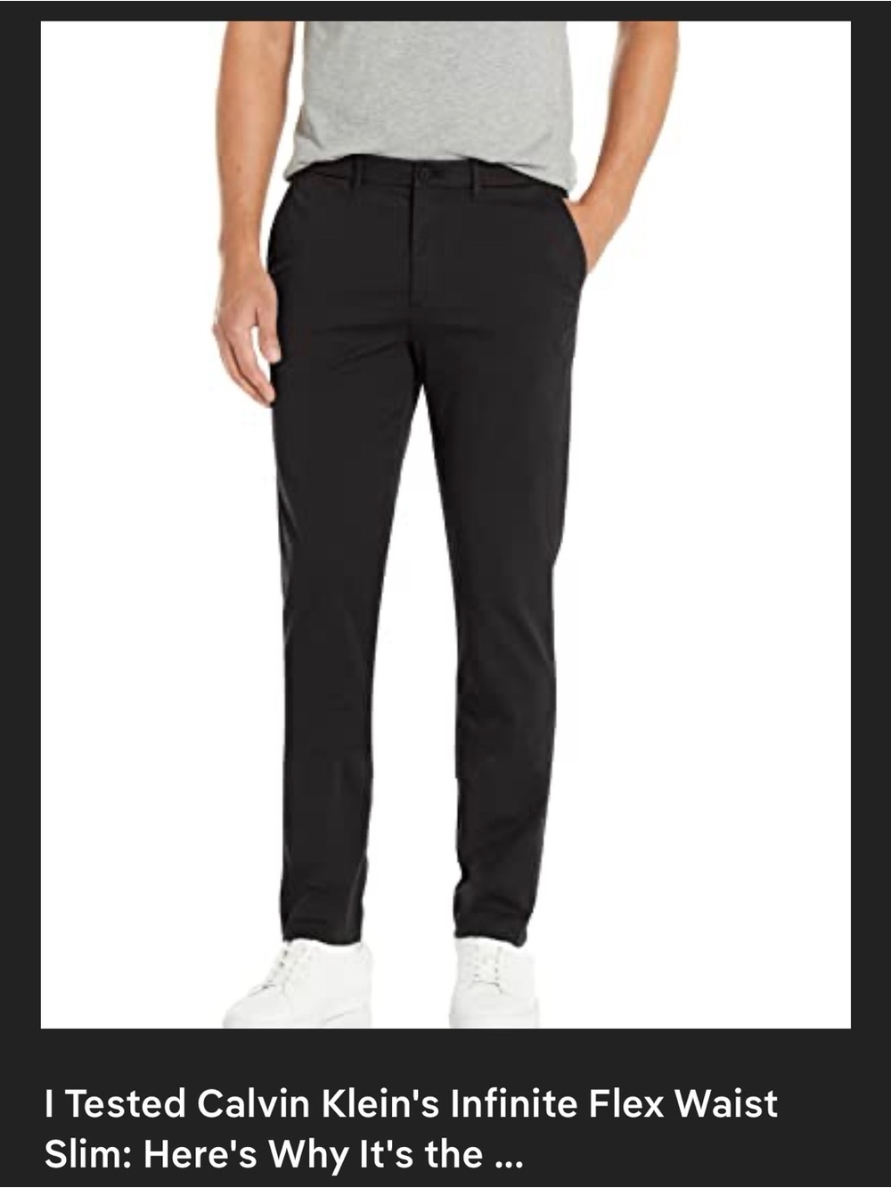 Calvin Klein Slim Black Chinos
